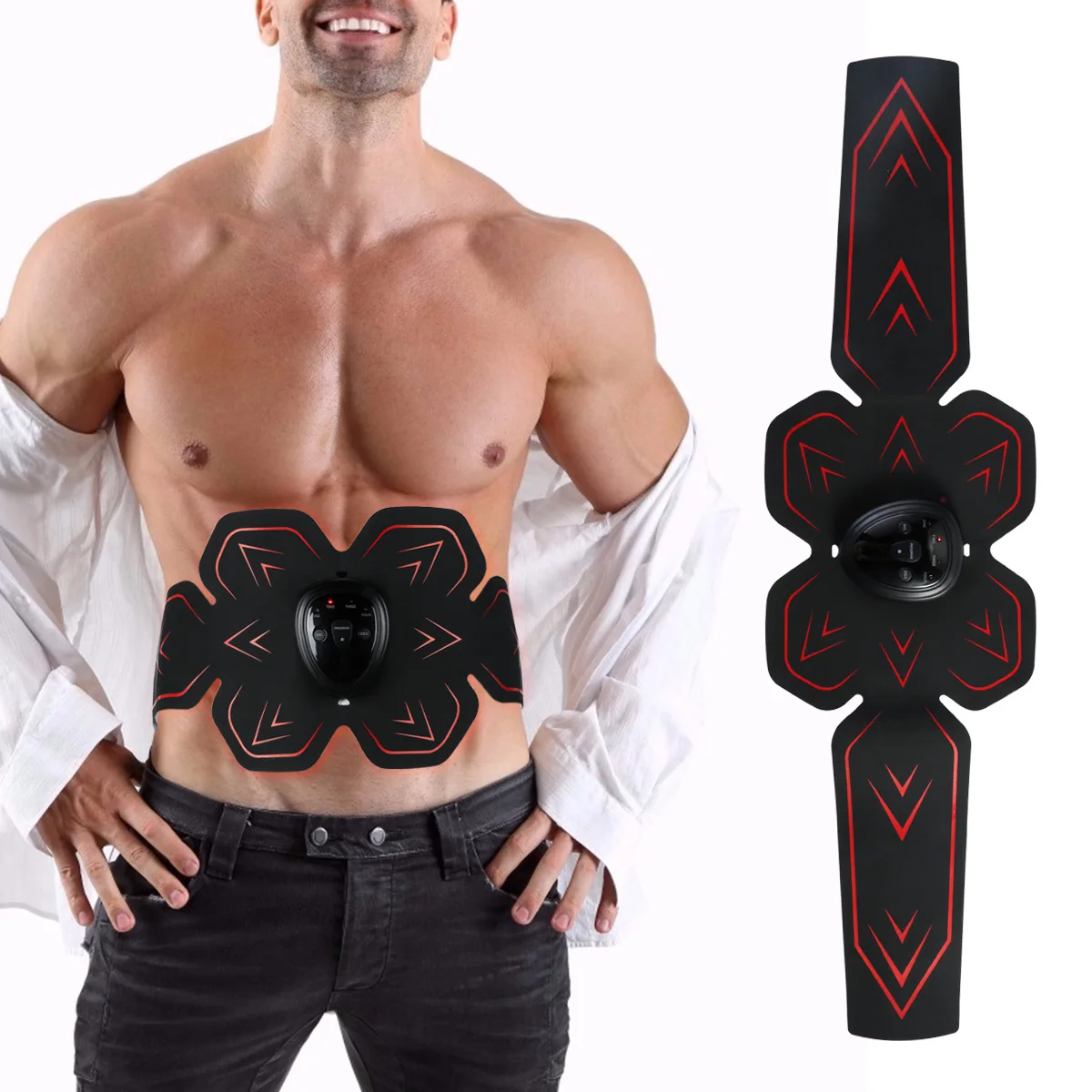 Muscle Trainer Intelligent Abs Stimulator Abdominal Abs Muscle Training Gear Muscle Toner Men Women Fitness Workout Equipment