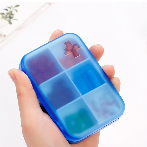 Оптовая продажа, Пластиковые Портативные вращающиеся мини-Чехлы, коробка для хранения таблеток на неделю, карманная коробка для таблеток