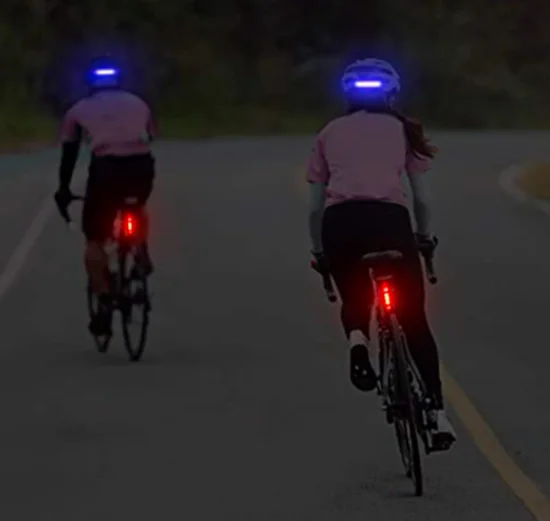 Best price small plastic red blue white LEDs USB rechargeable bike back warning light rear light bicycle tail light