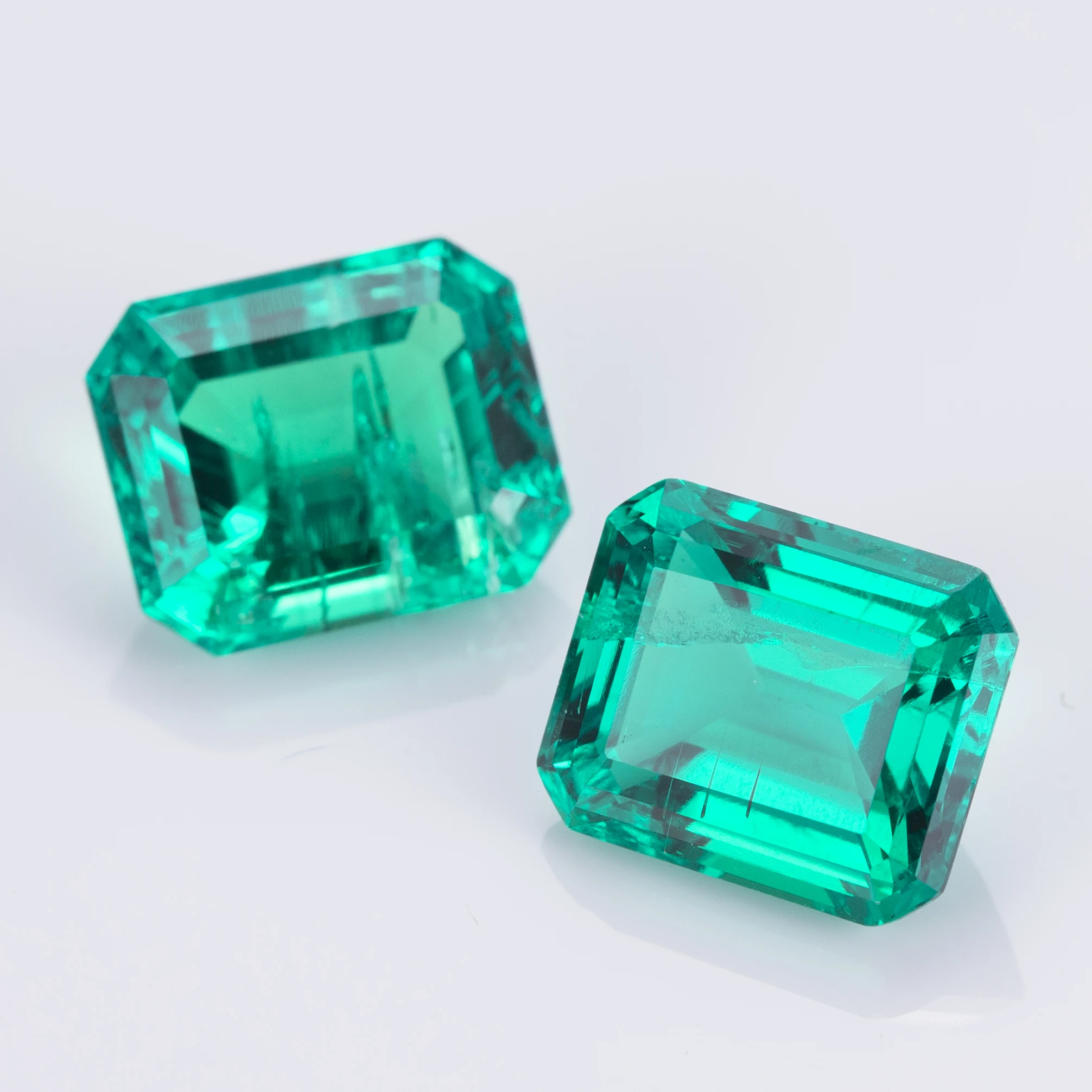 Messi Gems Wholesale Factory Price Colombia Lab Grown Emerald  Lab Created Emerald Emerald Cut