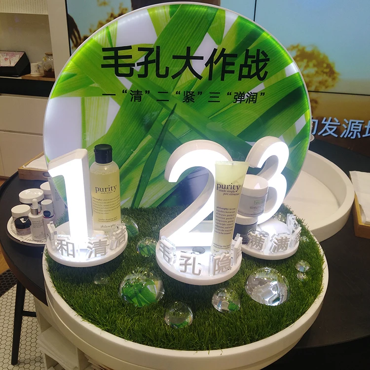 Acrylic Cosmetic Display Stands Accessories Cardboard Makeup Display Chips Display rack