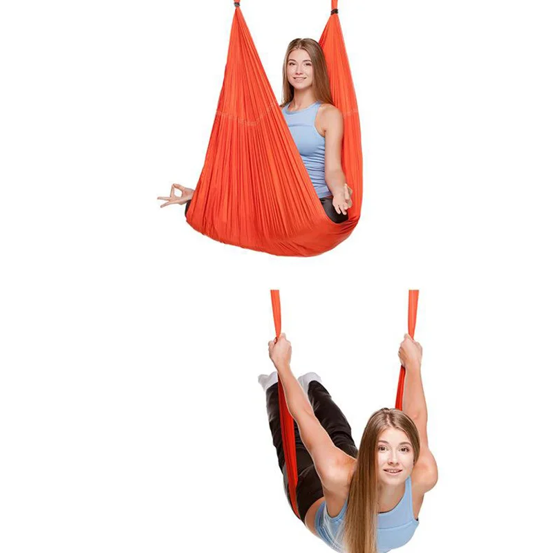 Silk Aerial Flying Yoga Swing Set, Yoga Hammock with Inversion Tool for Gym Home, Pilates and Fitness