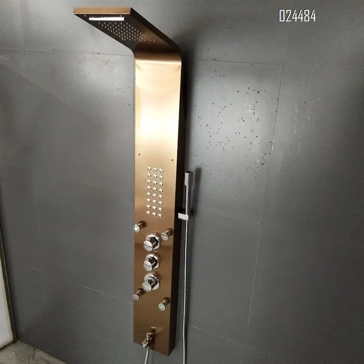 Душевая панель из нержавеющей стали, башенная система, водопад, лейка для душа с 5 режимами работы, массажная система с насадками