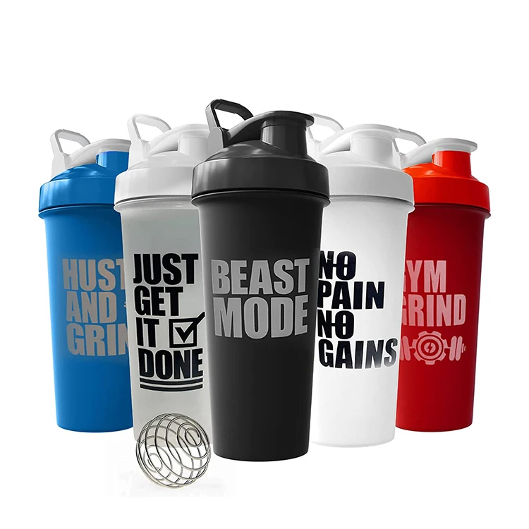 Wholesale Eco friendly Custom Logo Plain Gym Sports Plastic Fitness Protein Shaker Bottle Cups With Logo