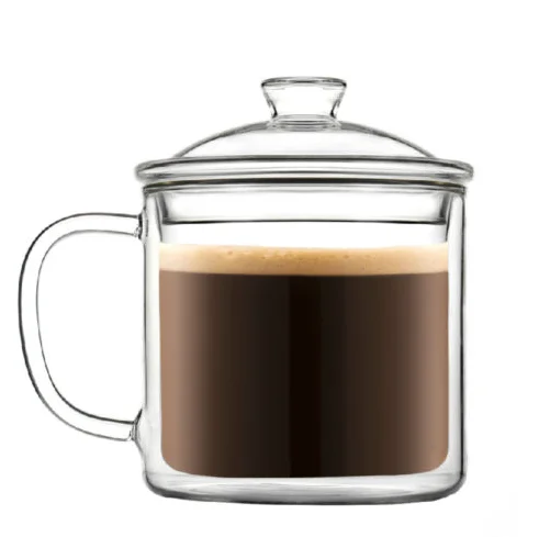 
 Лидер продаж Amazon, оптовая продажа, двойная кофейная чашка, прозрачная чашка для сока, Классическая кофейная чашка  