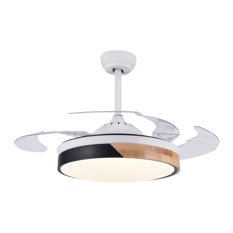 Modern Designer Decorative Retractable Ceiling Light Bedroom Fancy Remote Control Vintage Led Ceiling Fans Chandelier