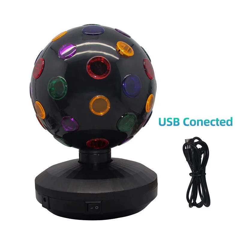 Цветная (RGB) 8 дюймовый цветной этап праздничное настроение свет вращающийся светодиодный чешское стекло диско шар 20 см