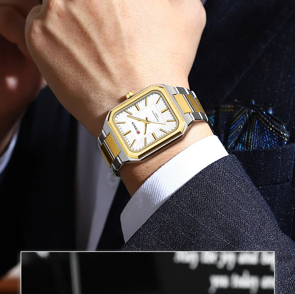 CURREN Watch for Men Fashion Stainless Steel Water Resistant Quartz Watch Luxury Sport Watch Man Clock Relogio Masculino 8457