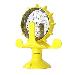 ZZA004 Popular pet cat and dog toys leaky food device windmill turntable pet toys