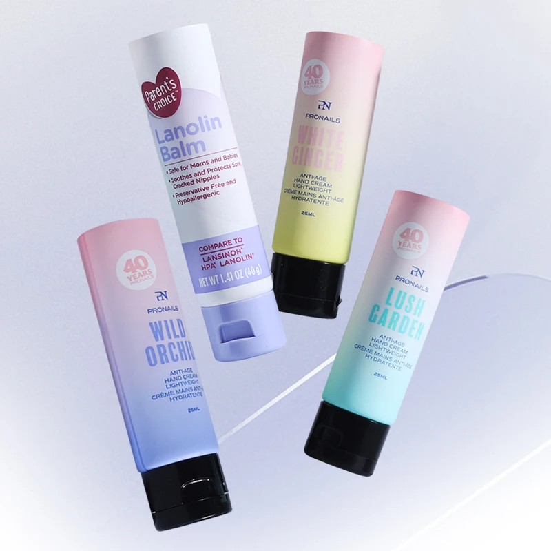 Custom empty oval hand eye packaging bb cream tubes skincare squeeze cosmetic plastic tube for cosmetics with caps