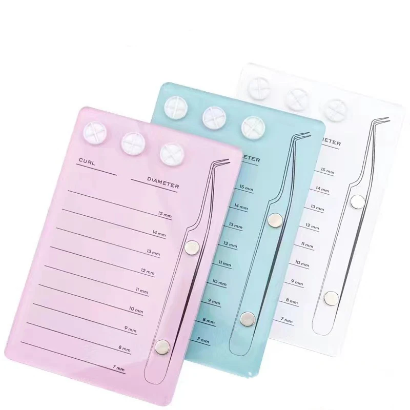 Private Label Portable Acrylic Grafting Eyelash Extensions Plate Pallet Lash Tile Magnetic Tweezers Board