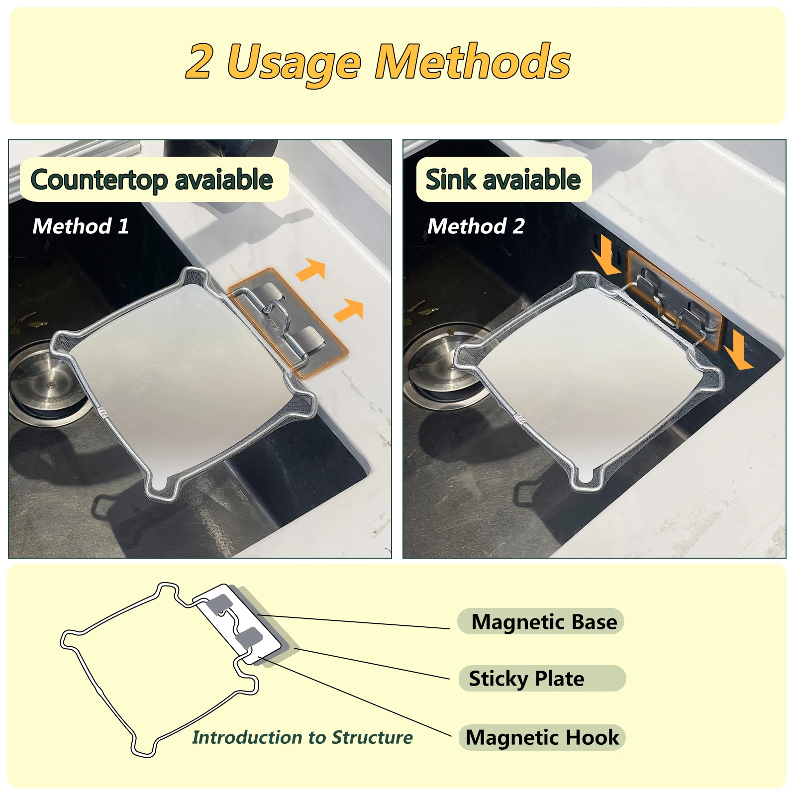 Stainless Steel Kitchen Mesh Bag Stand Sink Filter Drain Rack Sink Strainer Sink Corner Mesh Strainer Kitchen Waste Rack