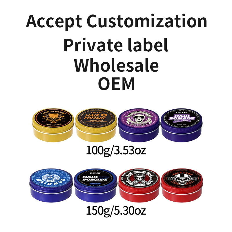 Private brand 150g olive oil shine strong hold hair gel styling product hair wax waves pomade for men