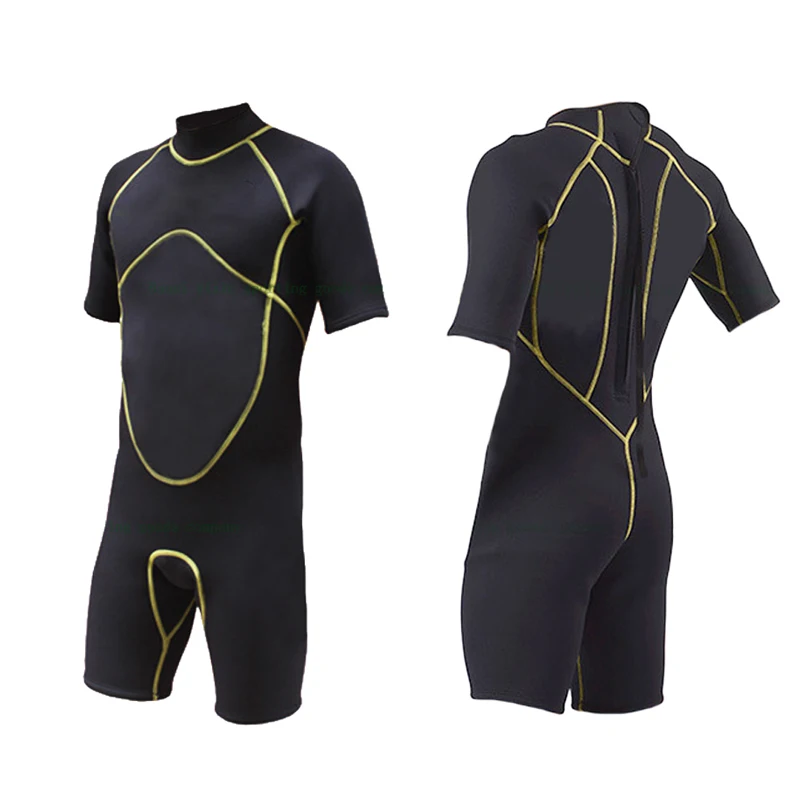 Back Zipper Shorty Sleeves Wet Suit Men Diving Suit Diving Surfing Snorkeling Neoprene Wetsuit