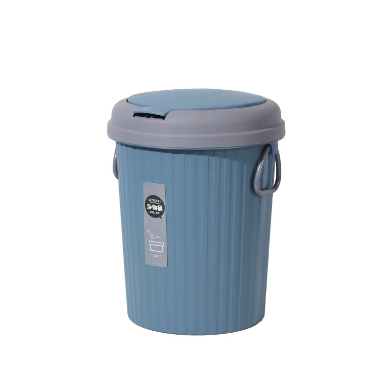 Large Round Trash Bin With Lid Home Office Accessories Trash Bin Toilet Kitchen Basurero Cocina Household Cleaning Tools