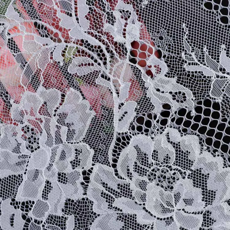 L9172  Yanzi Factory Eyelash Trim Material Guipure Bridal Wedding Dress Cloth White Lace Fabric