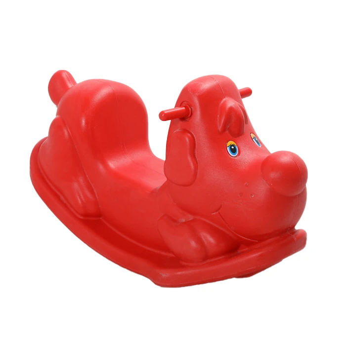 Single color rock dog plastic indoor  rocking horse for baby