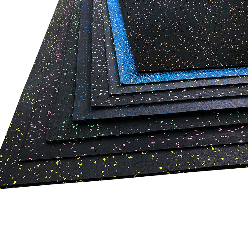 3-12mm Gym Shock Absorption Recycled Rubber Floor Roll EPDM+SBR