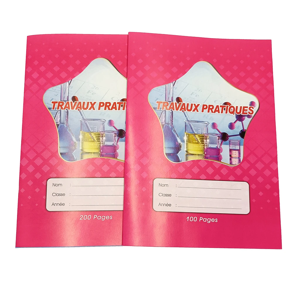 wholesale A4 notebook print cheap stock 100/200 pages custom notebooks factory exercise book for student with French line
