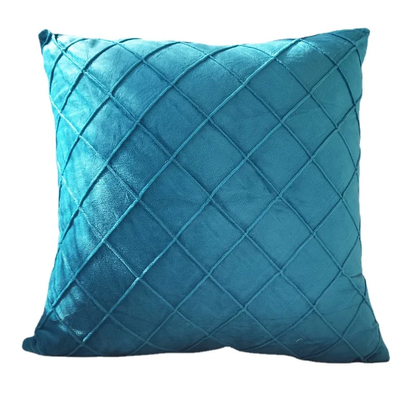 Simple light luxury Ling lattice solid color sofa pillow 40 * 40cm bedside pillow can be customized