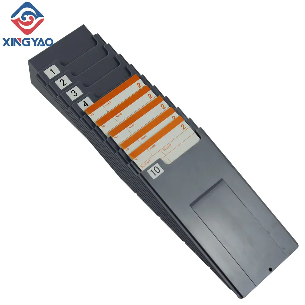 Telescopic 10 slot Expandable card rack Punching  Card Clip holder  Attendance Time recorder Card Rack
