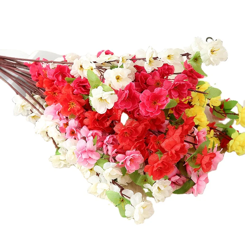 Wholesale Artificial Peach and Cherry Blossom Flowers Ceiling and Wall Decoration Artificial Flowers