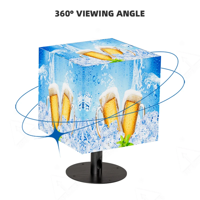High Resolution P2.5 P3 Led Cube Display 3d Magic Video Led Display Screen Hd 5-faces Multi Face Cube Led Screen