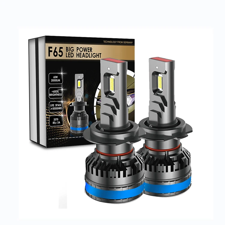 Высокая мощность F65 H7 130W 40000LM 6000K 3570 чип 12V 24V Автомобильная противотуманная фара мотоцикла светодиодные лампы фар головного