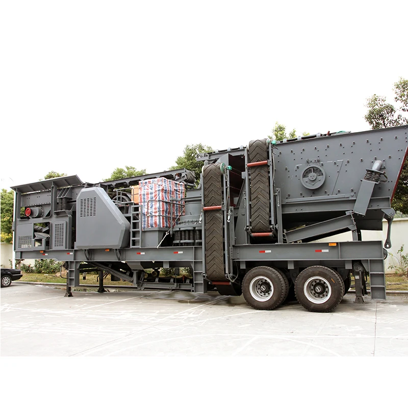 Ore mining and quarry application vermiculite mobile crushing machine