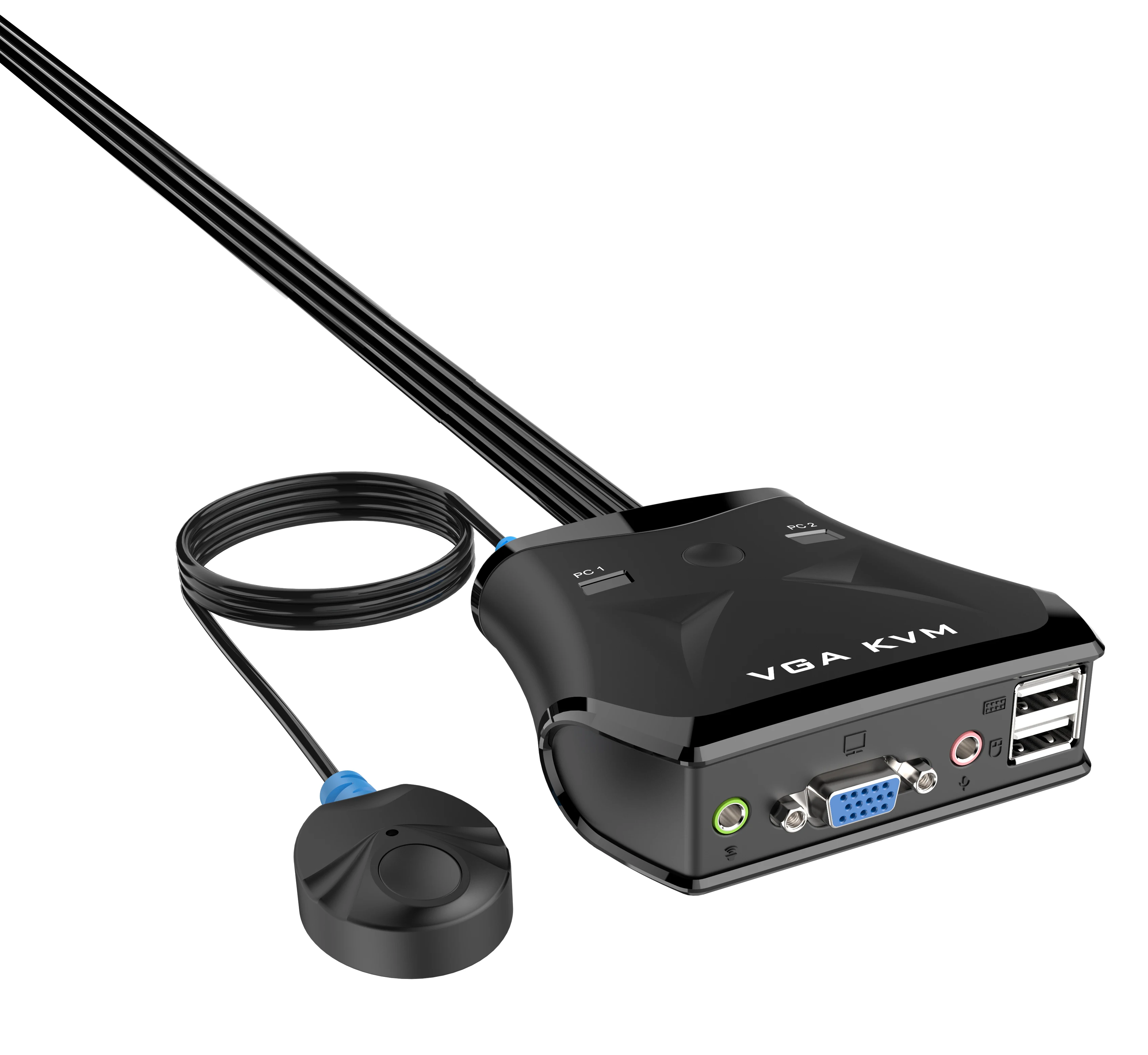 KVM Switch 1920x1440 two computers share one monitor 2 port usb VGA KVM Switch