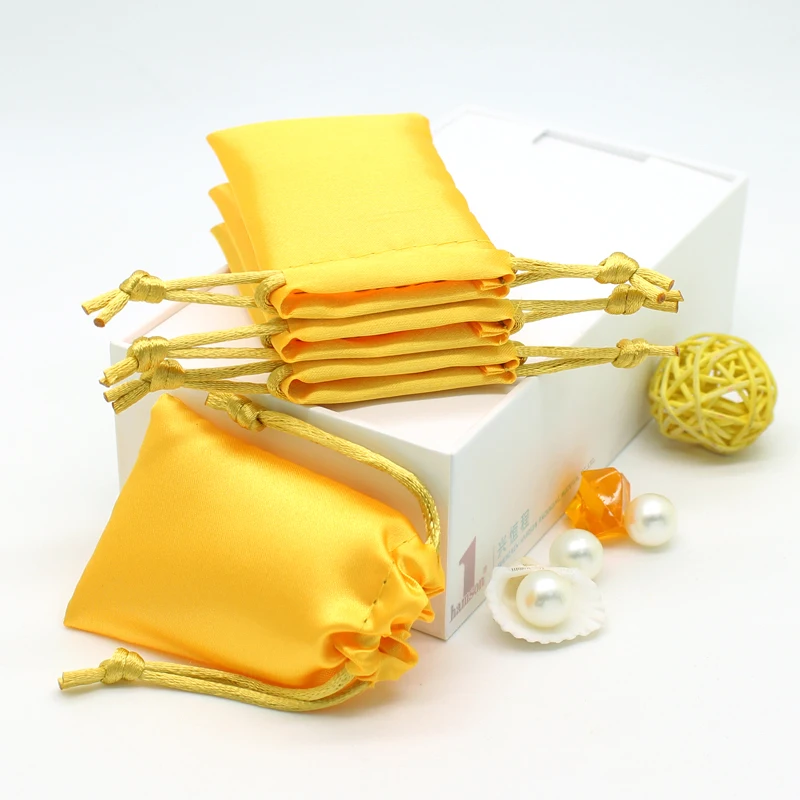 Multicolored Satin Wig Bag with Custom Logo Silk Satin Drawstring Bag for Hair Bundles