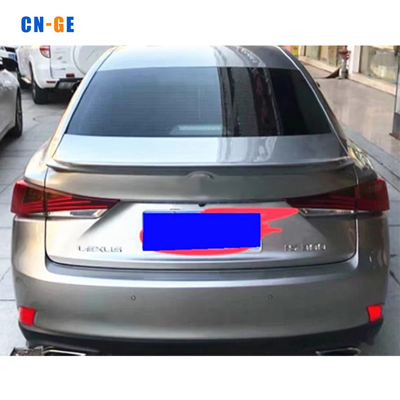 Plastic ABS gloss Black or Carbon fiber look rear spoiler extension Parts for Lexus is200 is250 is300 2013-2019