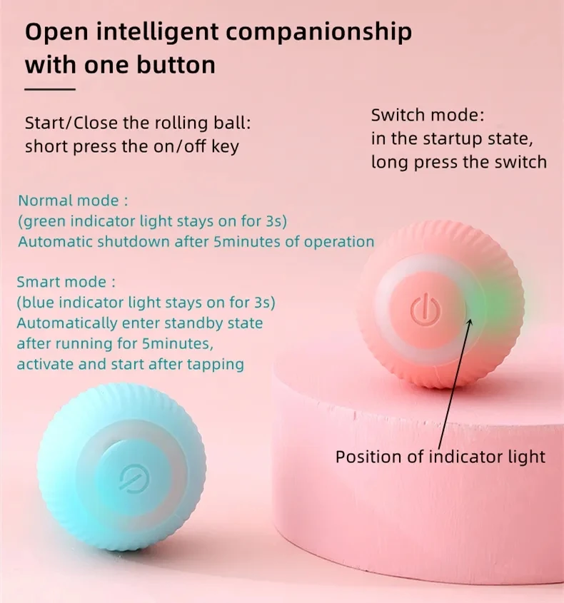 New Usb Charging Auto Ball Intelligent Funny Cat Interactive Toys Electric Pet Ball Smart Cat Ball Toy