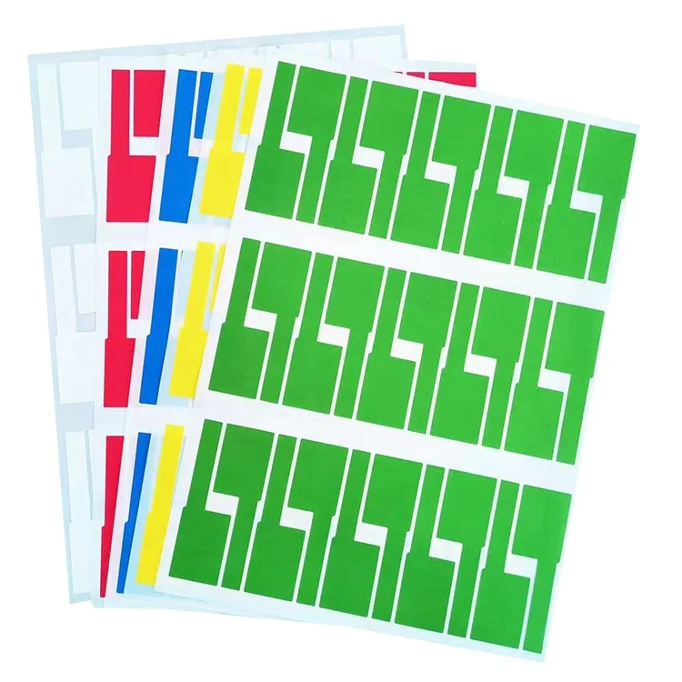 Custom assorted colors wire identification strong adhesive waterproof resistant high temperature cable label