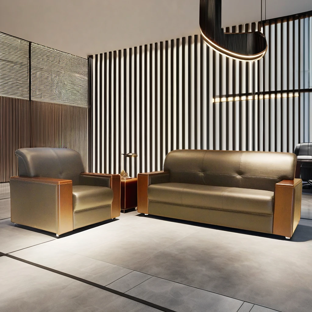 China Manufacturer Factory Direct Price Modern Office Furniture Custom Reception Leather office Sofas