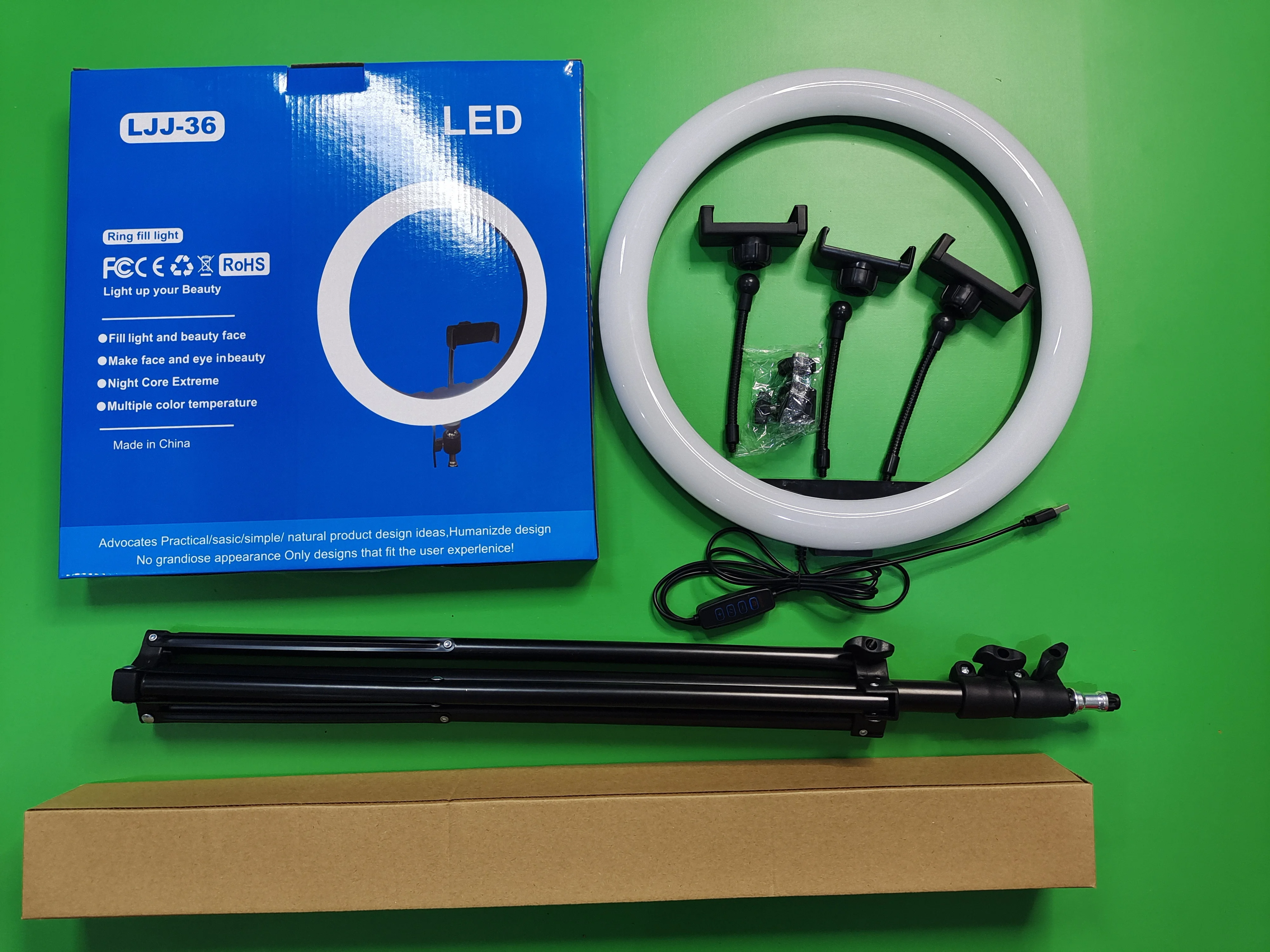 Professional 14 inch LED Ring Light  Dimmable Lighting .Photo-Shoot.Video Shoot. Live Stream.Makeup