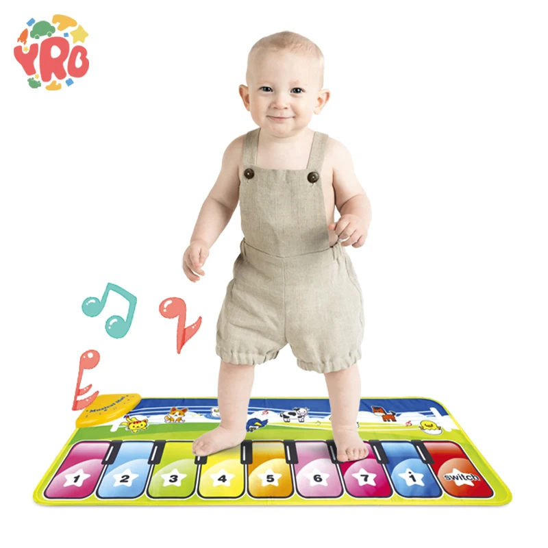 Kids Toy Piano Keyboard Dance Game Mat Electronic Educational Animal Piano Dance Mat for Children