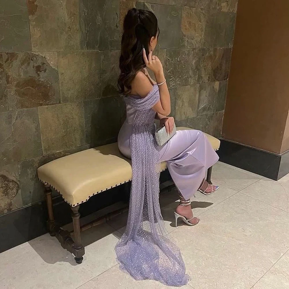 Jancember SF091 Hot Sale Purple Long Gown Luxury Design Fashion Elegant Evening Dresses 2023 Sexy