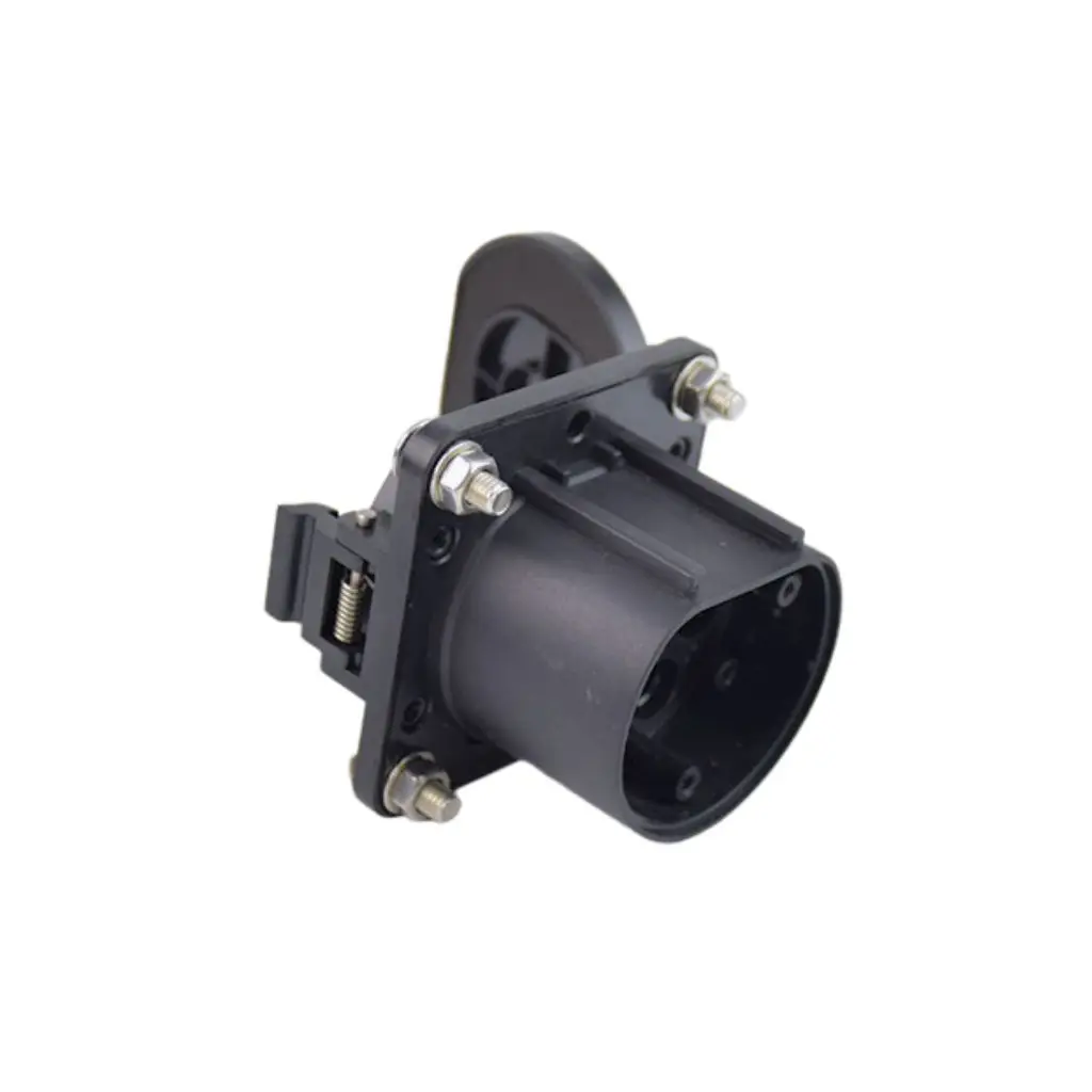 EV Charging Type 2 Male Socket Connector Outlet IEC 62196-2 32A 3 Phase 480V 22KW 4 Point Fixed AC for Electric Vehicle Type2