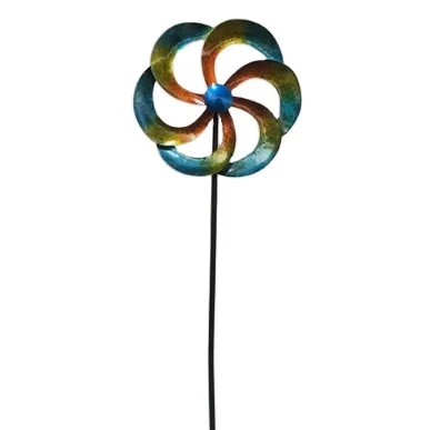 3D Wind Spinner Outdoor Garden Ornaments 41inch Single Blade Metal Wind Spinner