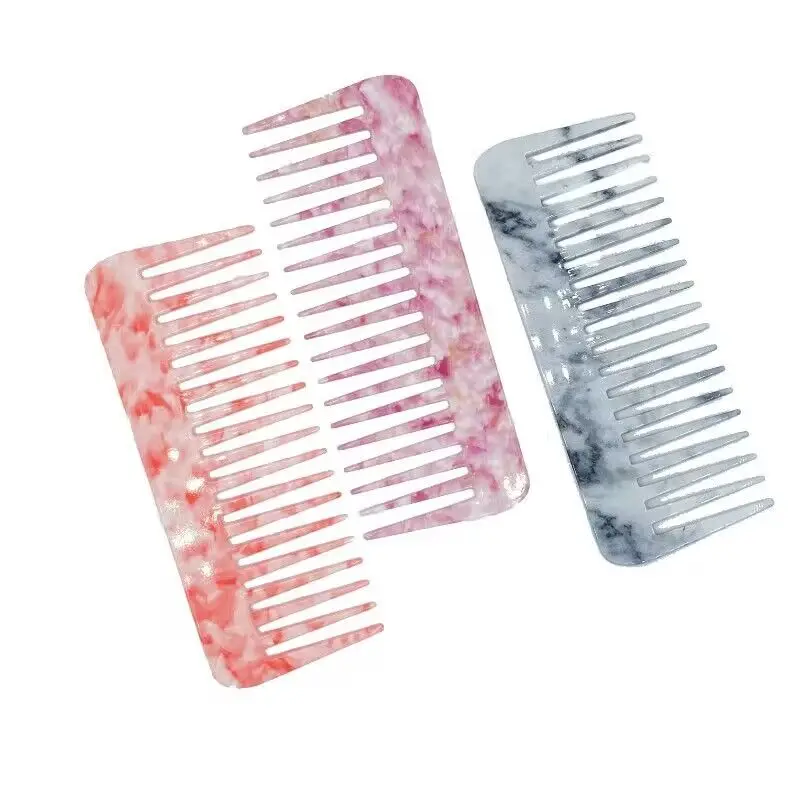 Hot sale Korean Large size cellulose acetate hair combs high quality comb for women custom logo comb T005