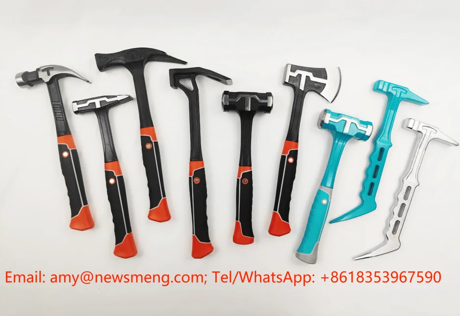 Spray Black Head 600g Real Steel Milled Face Hoe End Dual Head Hammer Hoe with Heavy Duty Forged Adze