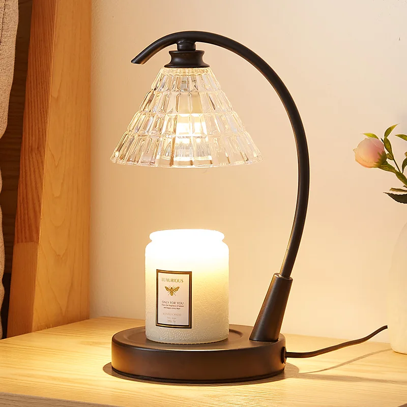 Fire Free Aromatherapy Stove Glass Essential Oil Bedroom Atmosphere Metal Melting Candle Lamp