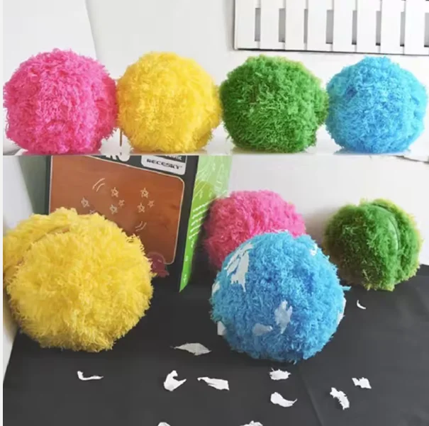 Mini Automatic Roll Ball Microfiber Vacuum Cleaner Floor Sweeper Mop Balls Household Cleaning Tools Cleaning Cloths 1 Pc Wholesa