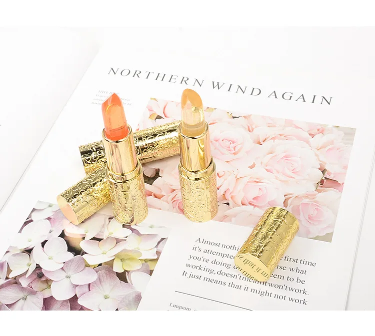 
Perfect vegan natural clear lip blam crystal color changing lipstick private label  (1600209636911)