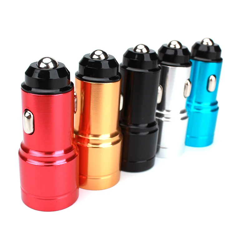 
Smart IC fast charging 2.4A 12v-24v USB Car Charger aluminum alloy casing for mobile phone ios android type-c and tablet 