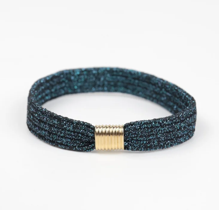 
Metallic mixing colors basic design fashion hair tie 