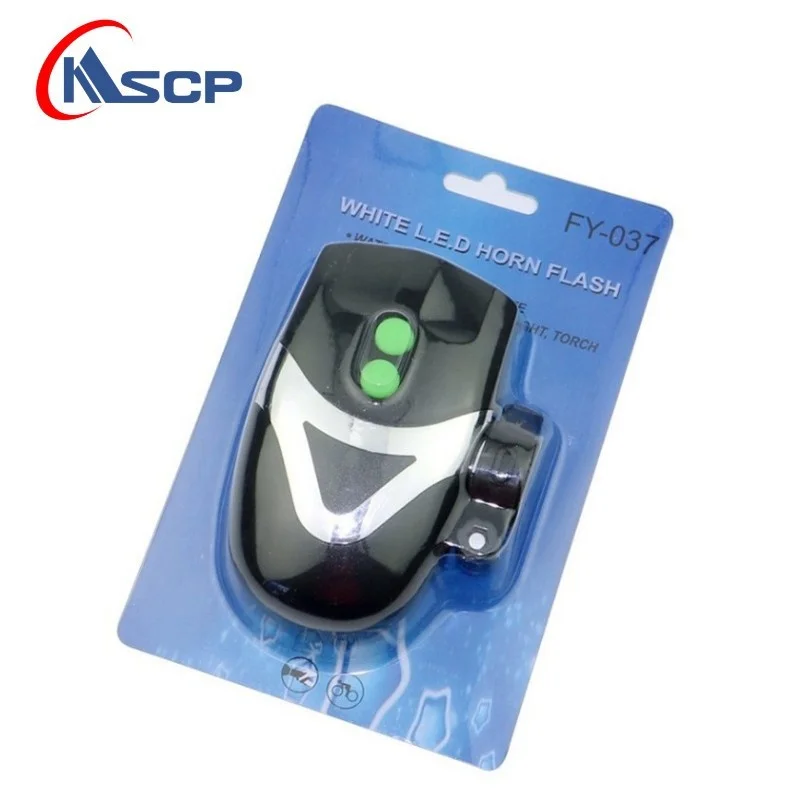Electronic bicycle horn with lamp mountain bike headlight horn LED flashlight bell cycling equipment accessories