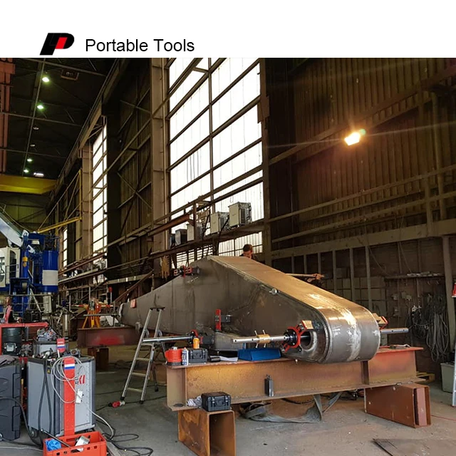 Portable Line boring and bore welding machine for repairing dozer frame bores