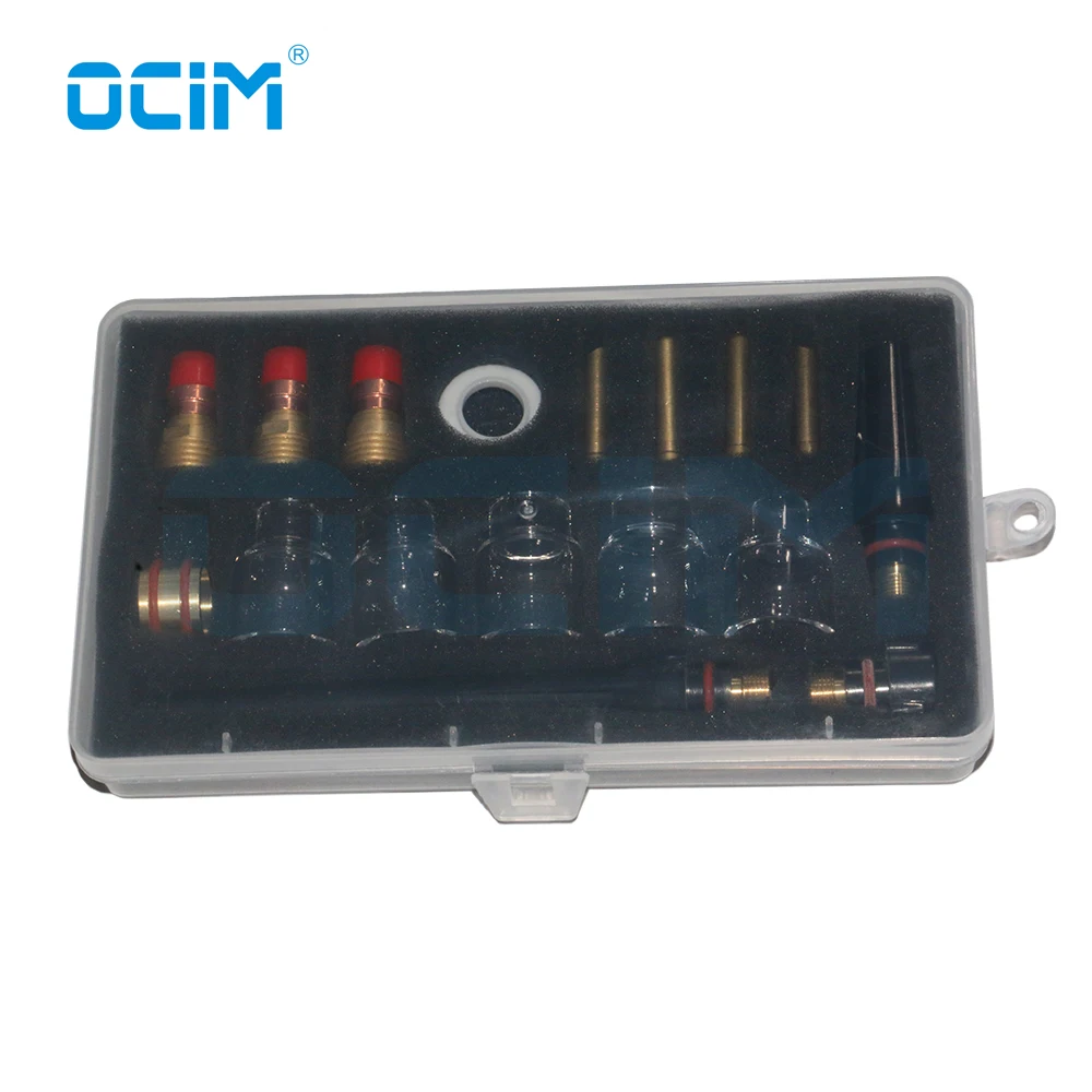 TIG Stubby Gas Lens Collet Body #5#6#7#8#10 Clear Cup Kit For DB SR WP9 20 17 18 26